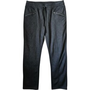 Danskin Active Life Womens Heather Charcoal Jogger Pants XL Pockets Bungee Hem